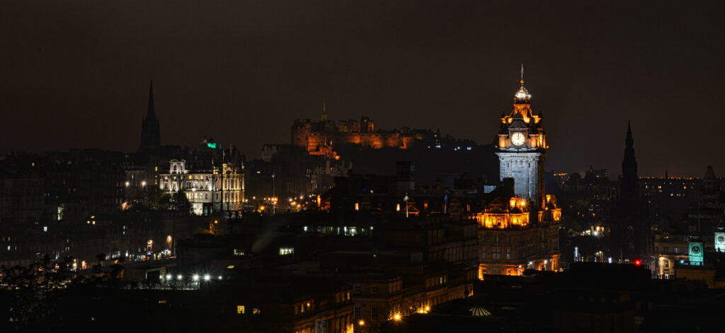 Edinburgh bei Nacht, Nachtfotografie