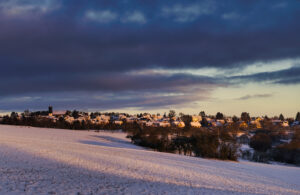 Sonnenaufgang über Kurtscheid, Winterfotografie